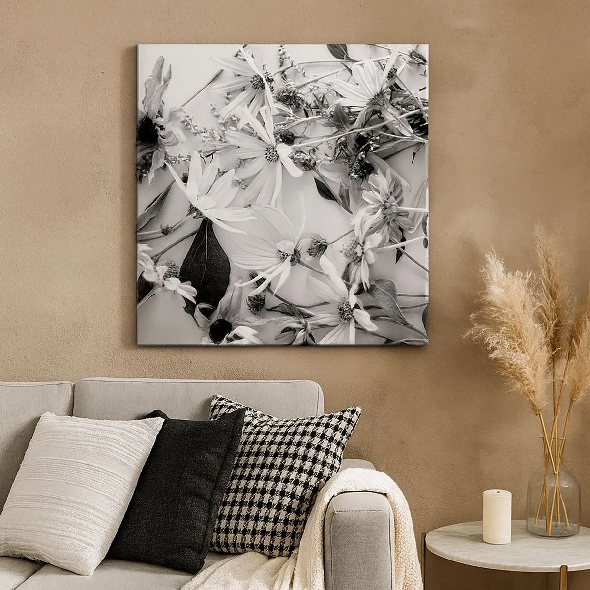 Impression sur toile - Image sur toile - Non-un bouquet de fleurs - 30x30 cm