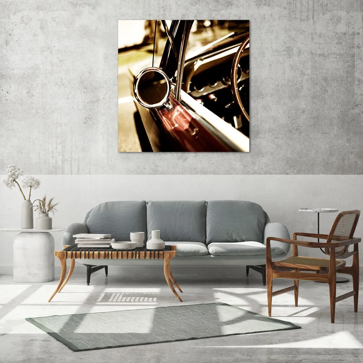 Impression sur verre - Image sur verre - Auto avec une âme - 60x60 cm