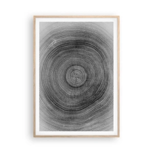 Affiche dans un chêne clair - Poster - Signe du temps - 70x100 cm