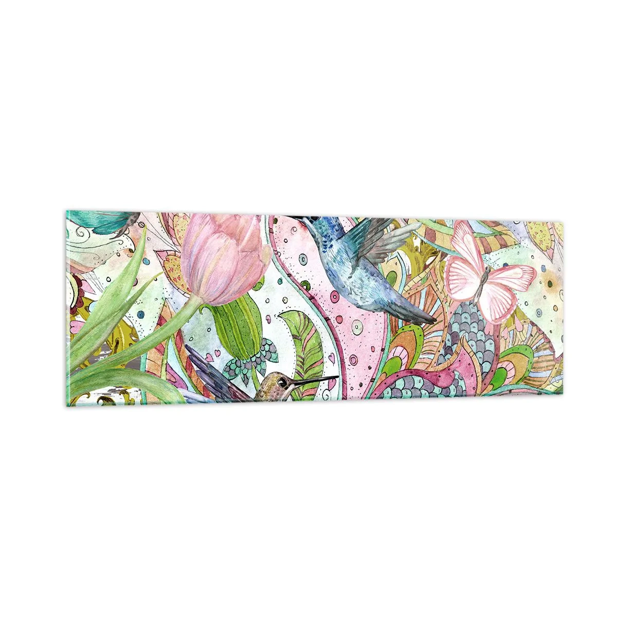 Impression sur verre - Image sur verre - Empêtré dans les vignes - 90x30 cm