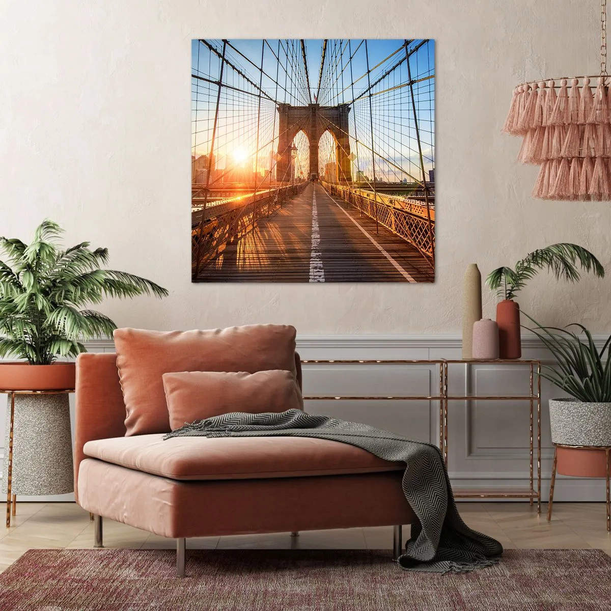 Impression sur toile - Image sur toile - Sur le pont d'or - 60x60 cm