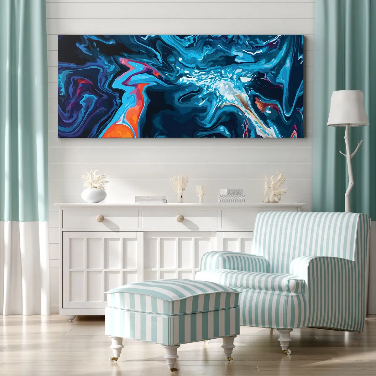 Impression sur toile - Image sur toile - Voyage au centre du ciel - 100x40 cm