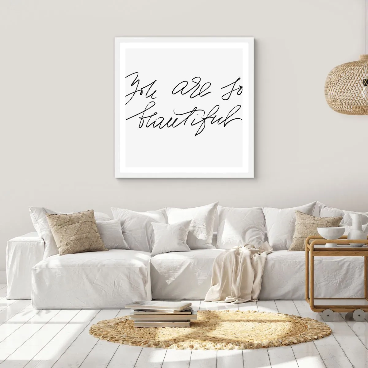 Affiche dans un cadre blanc - Poster - Vraiment, crois-moi... - 30x30 cm