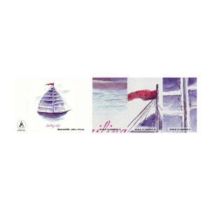 Échantillon de Papier Peint Premium Canvas - Plein de voiles et d’eau calme - Voilier, Bord de mer, Mer - 100x30 cm