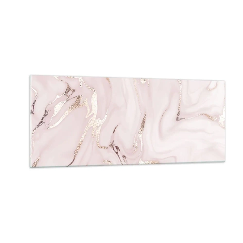 Impression sur verre - Image sur verre - Dans un châle rose - 100x40 cm