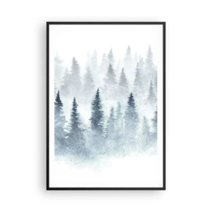 Affiche dans un cadre noir - Poster - Enveloppé de brouillard - 70x100 cm