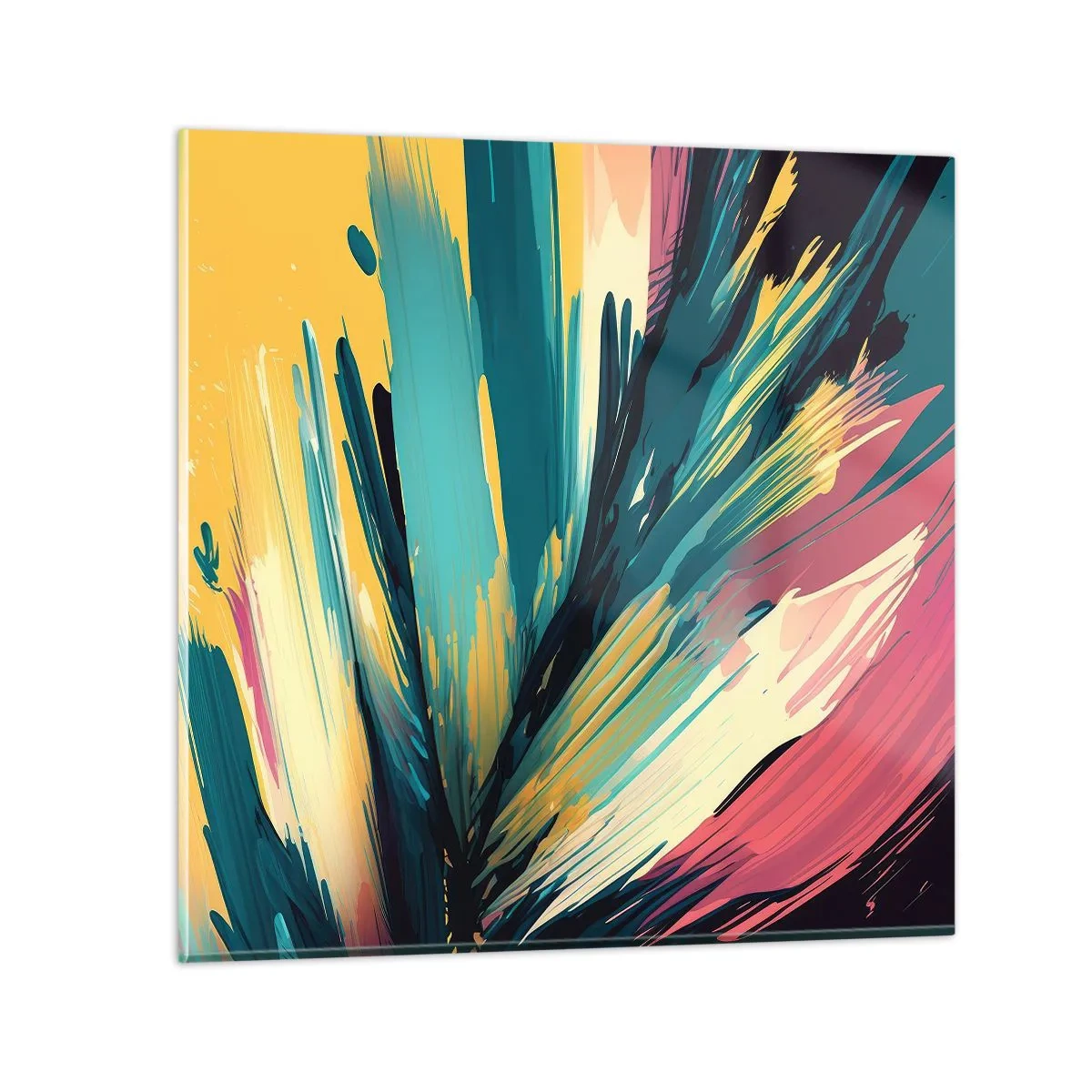 Impression sur verre - Image sur verre - Composition – une explosion de joie - 50x50 cm