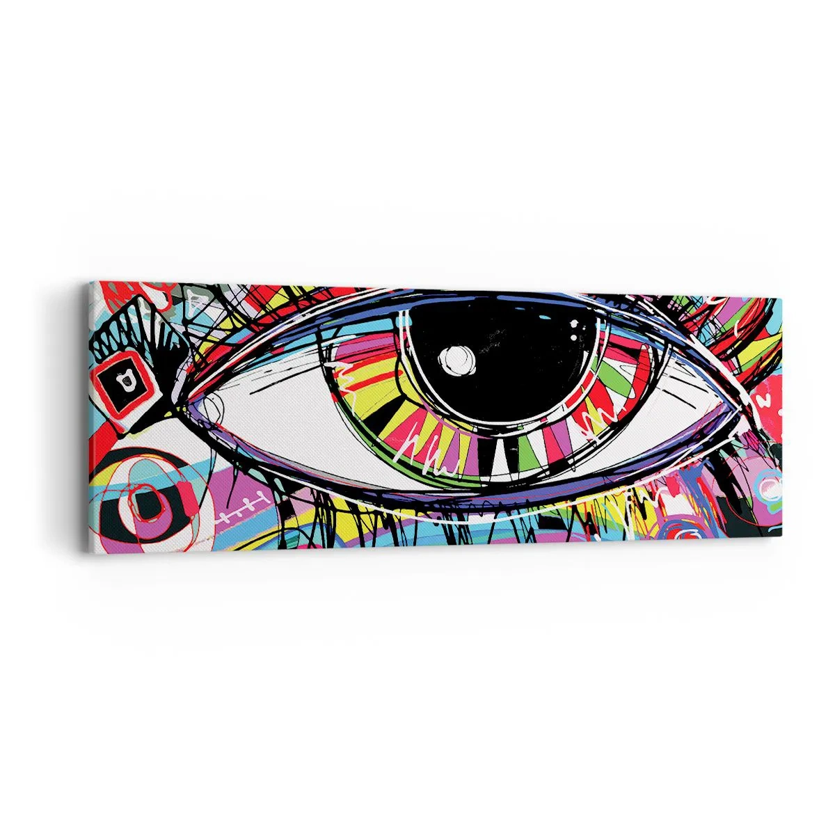 Impression sur toile - Image sur toile - Oeil coloré - âme colorée - 90x30 cm