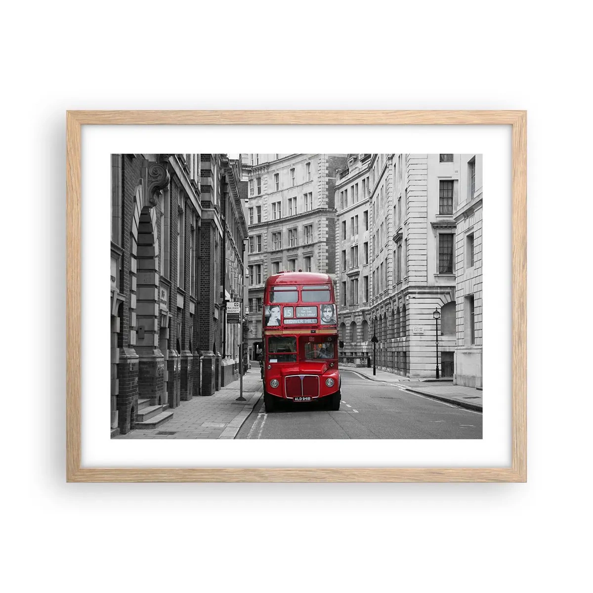 Affiche dans un chêne clair - Poster - La vie de tous les jours ne doit pas être grise - 50x40 cm