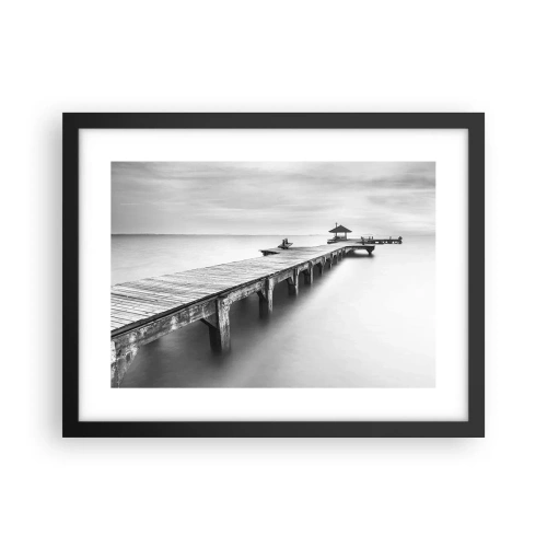 Affiche dans un cadre noir - Poster - À l'horizon - 40x30 cm