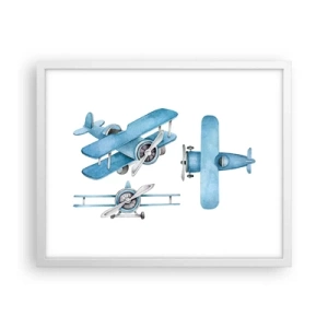 Affiche dans un cadre blanc - Poster - Un gagnant né - 50x40 cm