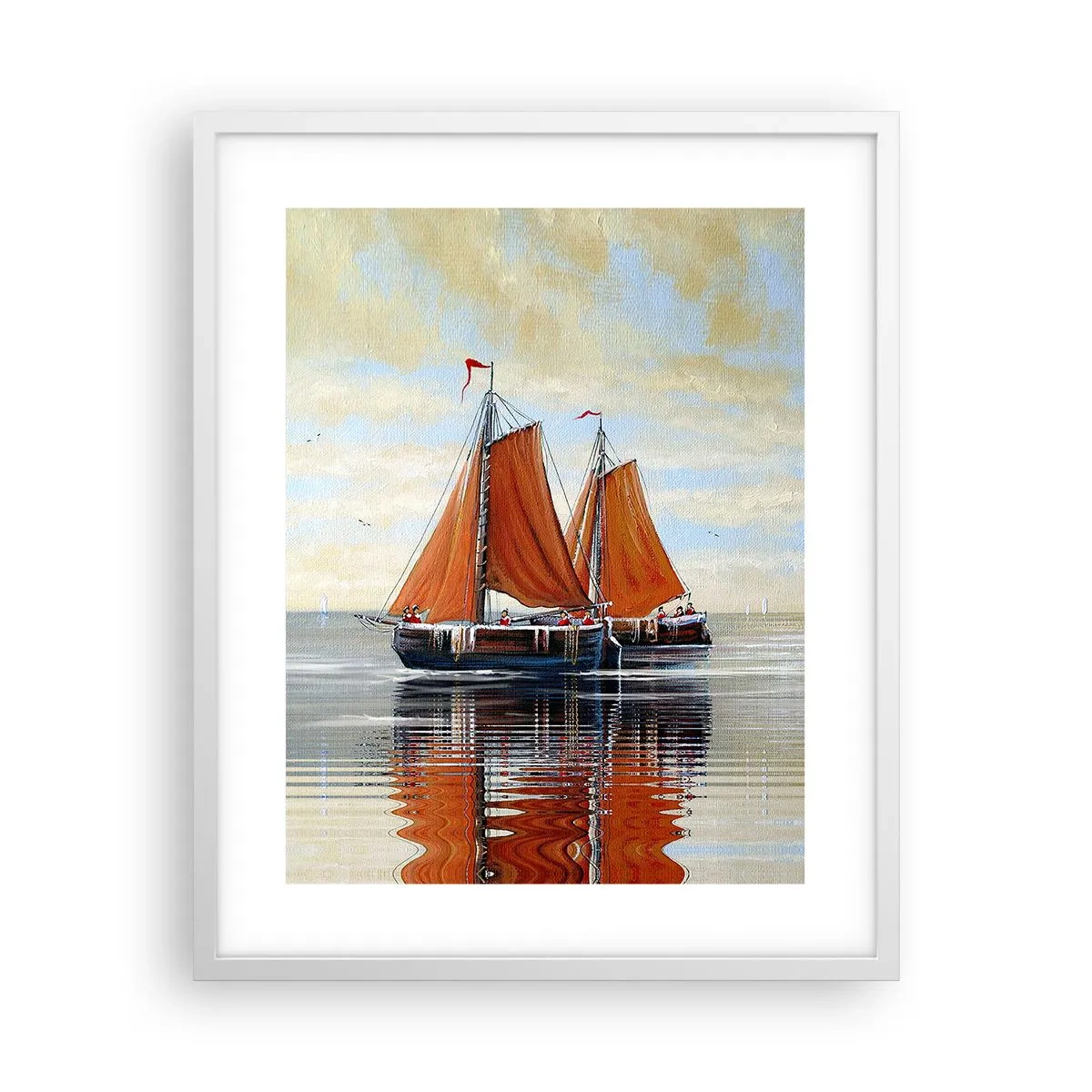 Affiche dans un cadre blanc - Poster - He, navigue, marin - 40x50 cm