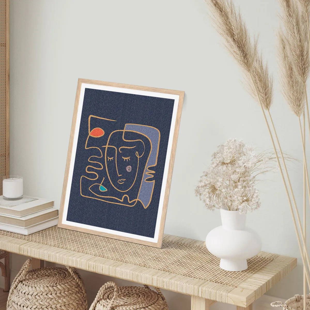 Affiche dans un chêne clair - Poster - En réflexion - 40x50 cm