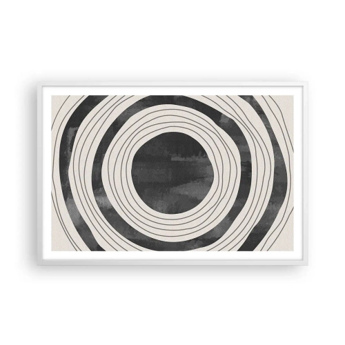 Affiche dans un cadre blanc - Poster - Droit au but - 91x61 cm