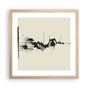 Affiche dans un chêne clair - Poster - Abstraction hâtive - 40x40 cm