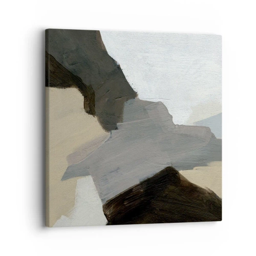 Impression sur toile - Image sur toile - Abstraction : le carrefour du gris - 30x30 cm