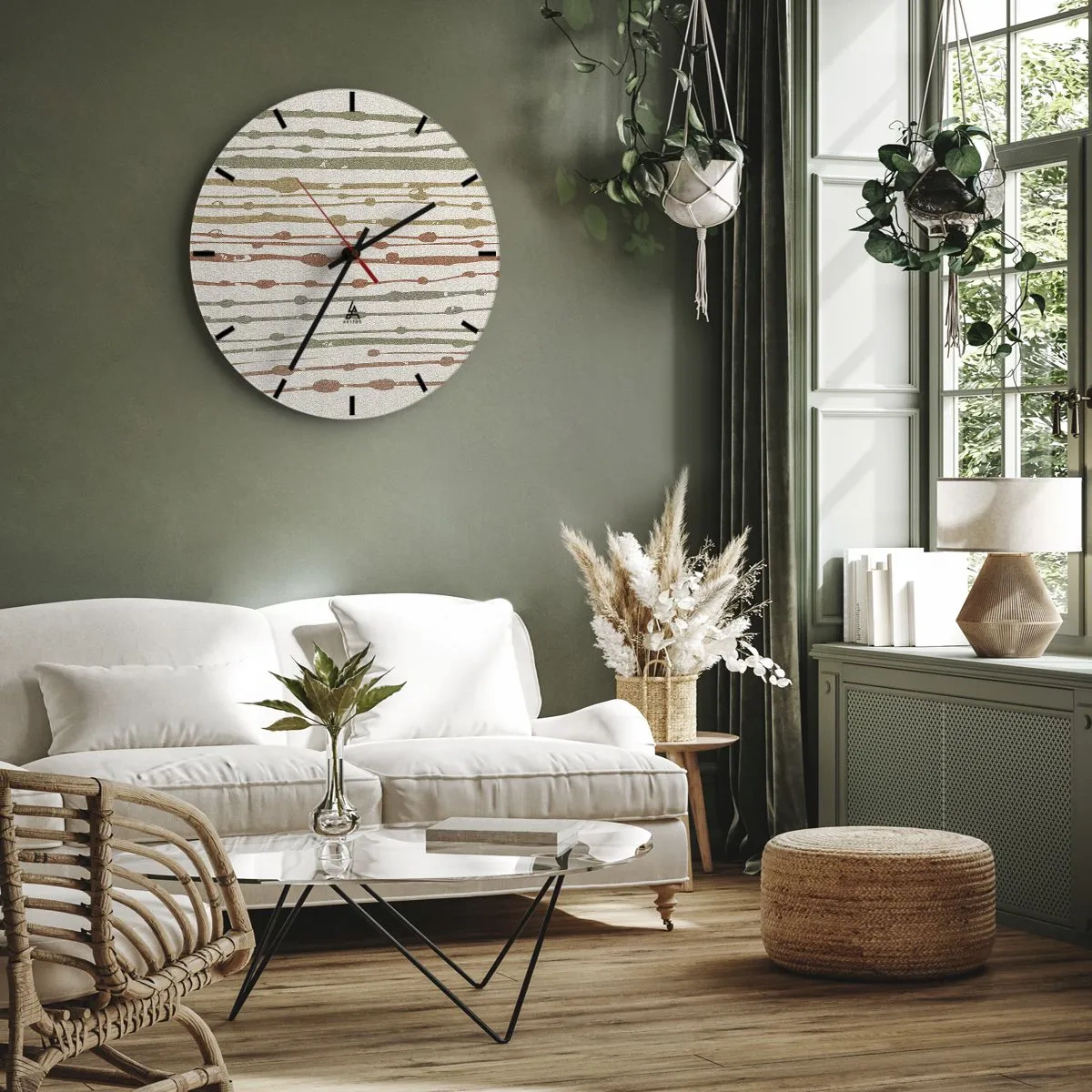 Horloge murale - Pendule murale - Notation musicale des couleurs - 30x30 cm