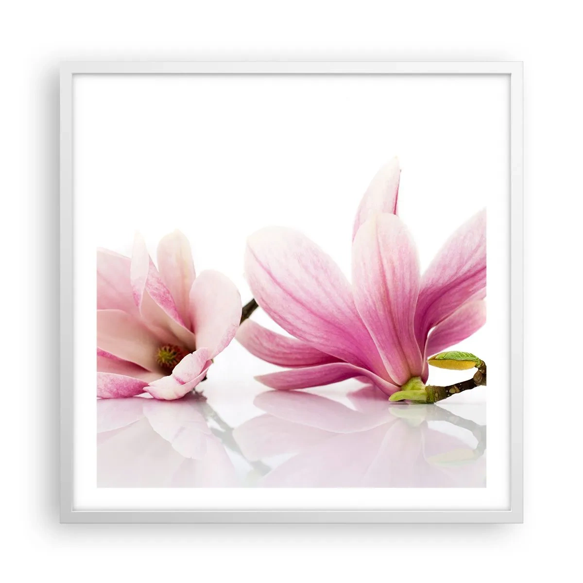 Affiche dans un cadre blanc - Poster - Délicat comme une brise de printemps - 60x60 cm