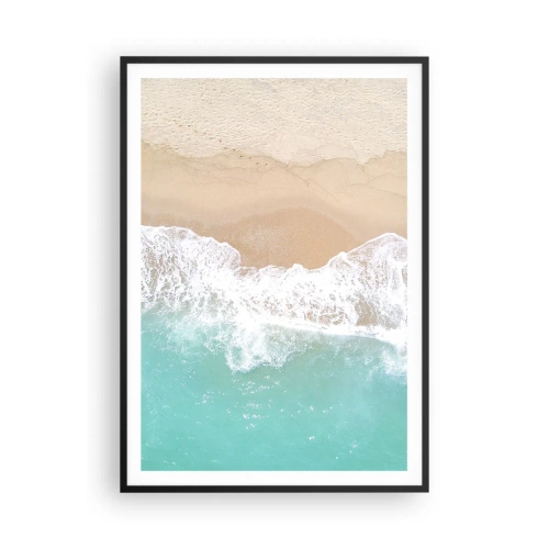Affiche dans un cadre noir - Poster - Caresse de l'océan - 70x100 cm