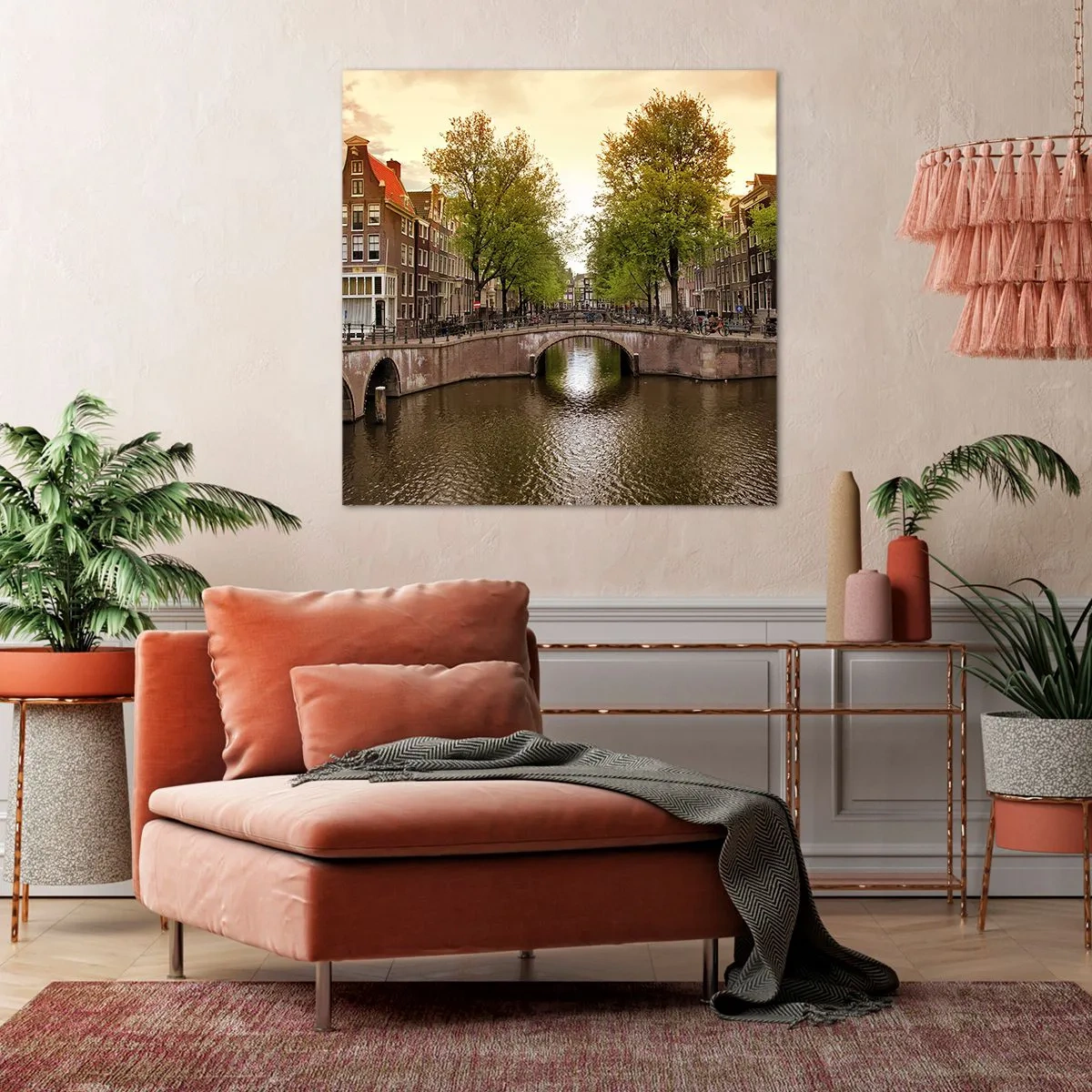 Impression sur toile - Image sur toile - En bateau ou à vélo ? - 40x40 cm