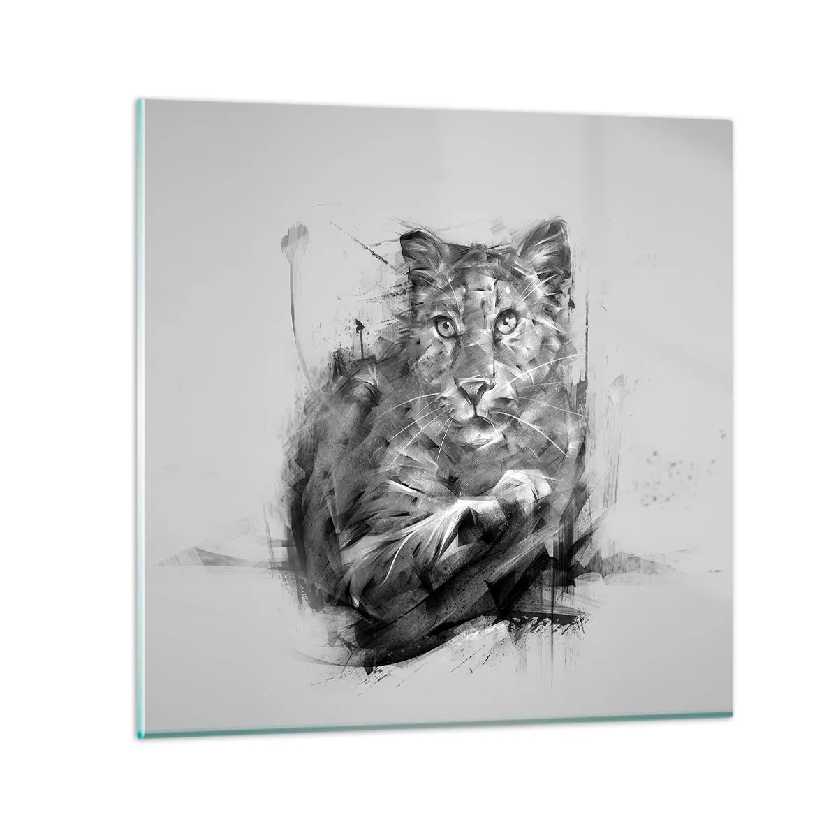 Impression sur verre - Image sur verre - Oui, j'écoute attentivement - 30x30 cm