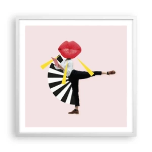 Affiche dans un cadre blanc - Poster - Pop-art surréaliste - 60x60 cm