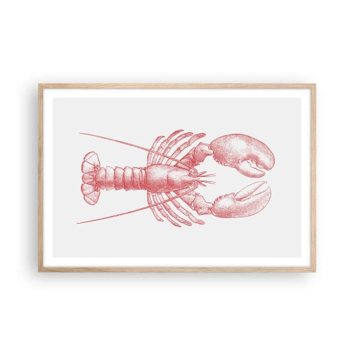 Affiche dans un chêne clair - Poster - Un homard digne d'Homère - 91x61 cm