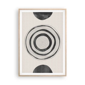 Affiche dans un chêne clair - Poster - Ce qui est important c'est ce qu'il y a entre les deux - 70x100 cm