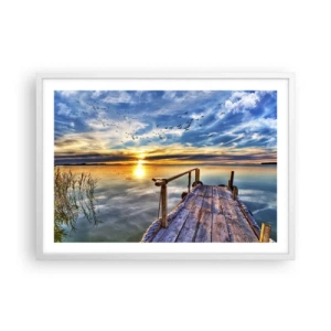 Affiche dans un cadre blanc - Poster - Le vent se repose - 70x50 cm