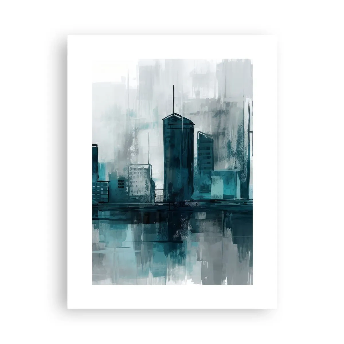 Affiche - Poster - Une ville couleur de pluie - 30x40 cm