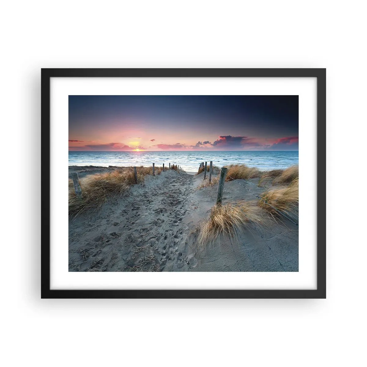 Affiche dans un cadre noir - Poster - Tu as versé l'éclat de l'arc-en-ciel sur les flots - 50x40 cm