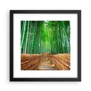 Affiche dans un cadre noir - Poster - L'essence de la nature asiatique - 30x30 cm