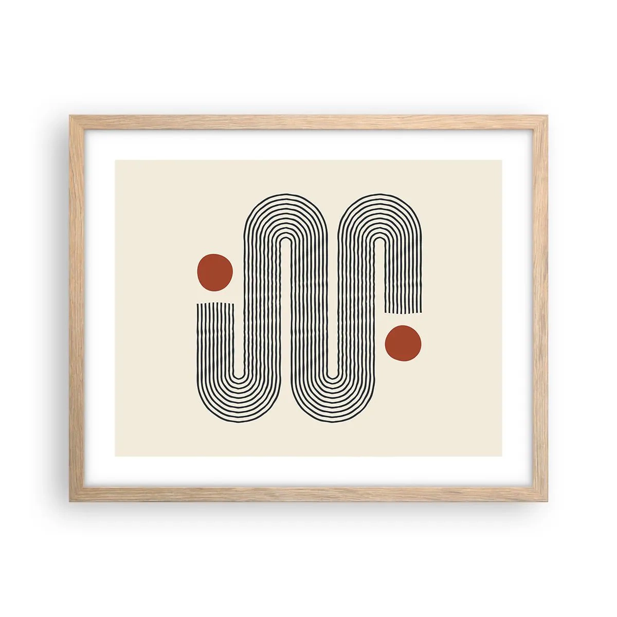 Affiche dans un chêne clair - Poster - Du début à la fin - 50x40 cm