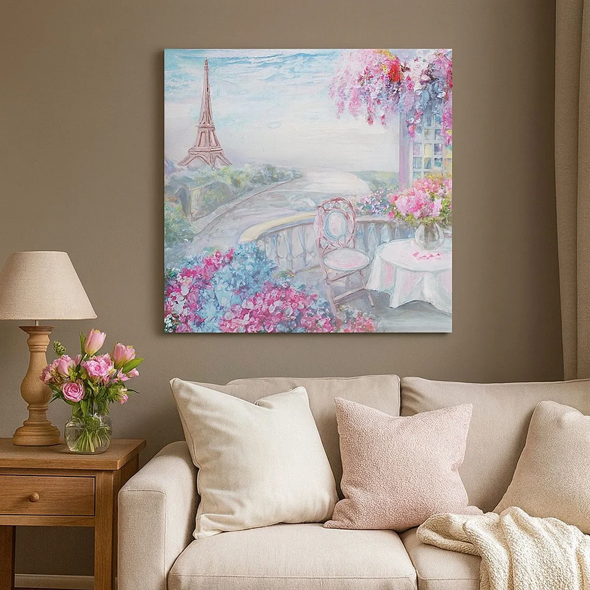 Impression sur toile - Image sur toile - C'est le plus beau ici en mai - 30x30 cm