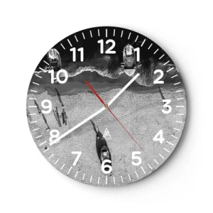Horloge murale - Pendule murale - Toujours sur le rivage… - 30x30 cm