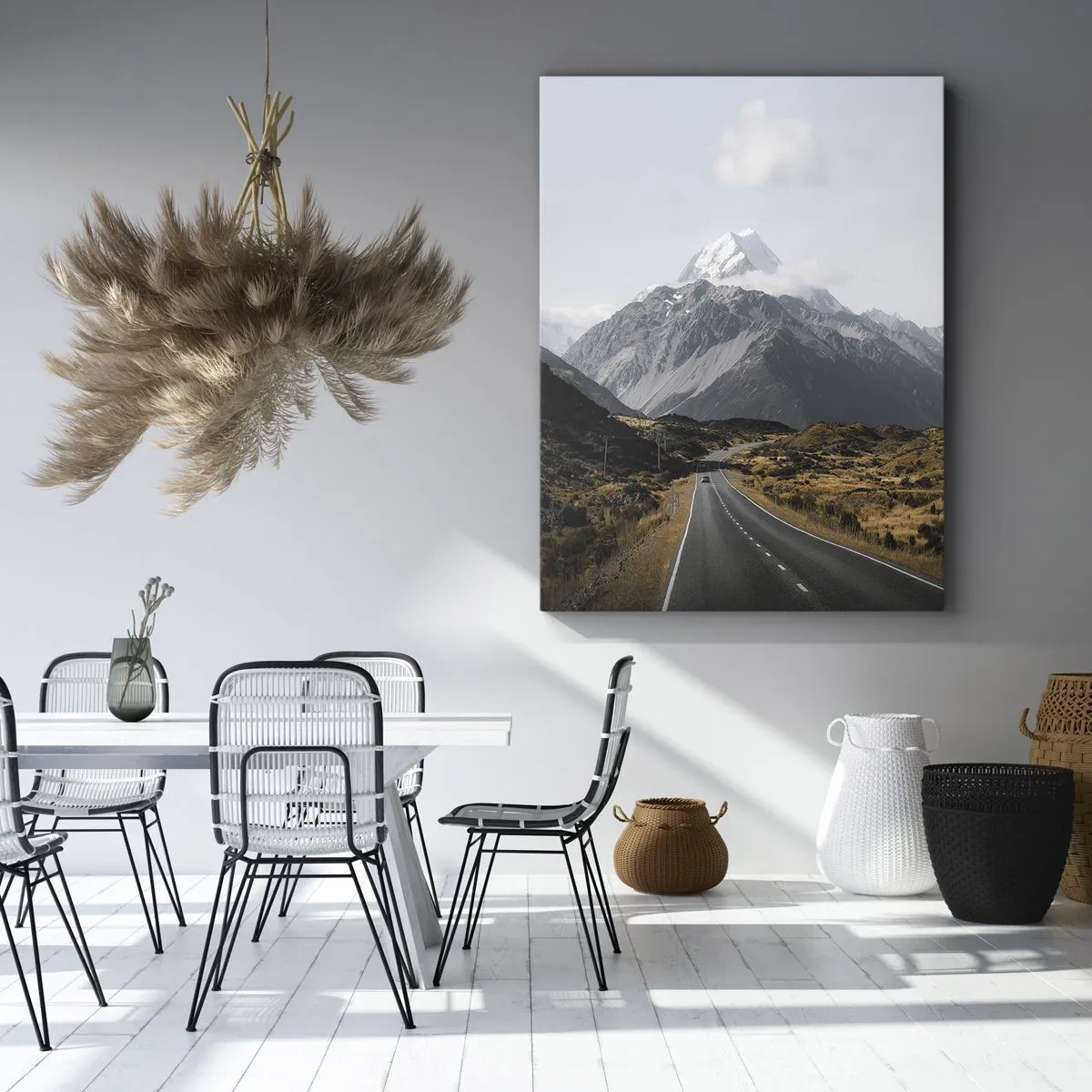 Impression sur toile - Image sur toile - Chemin vers le coeur de la montagne - 45x80 cm