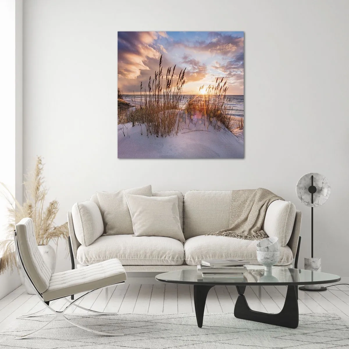 Impression sur verre - Image sur verre - Salutations du soleil et du vent - 30x30 cm