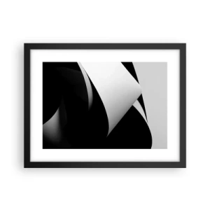 Affiche dans un cadre noir - Poster - Plans de lumière venus des profondeurs de l'ombre - 40x30 cm