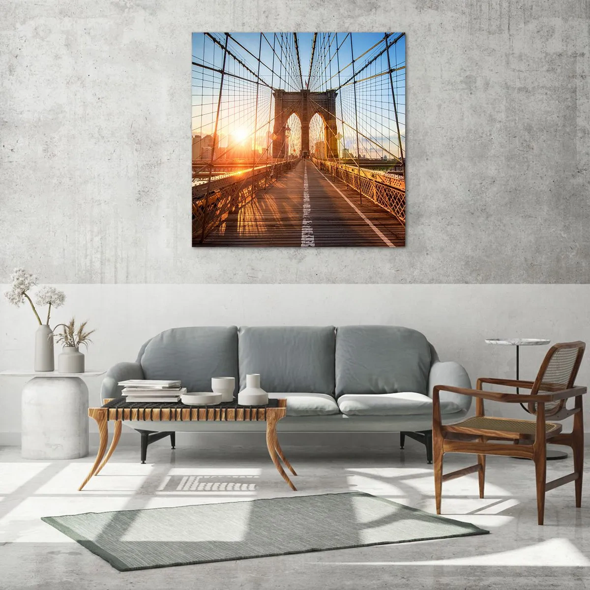 Impression sur verre - Image sur verre - Sur le pont d'or - 30x30 cm