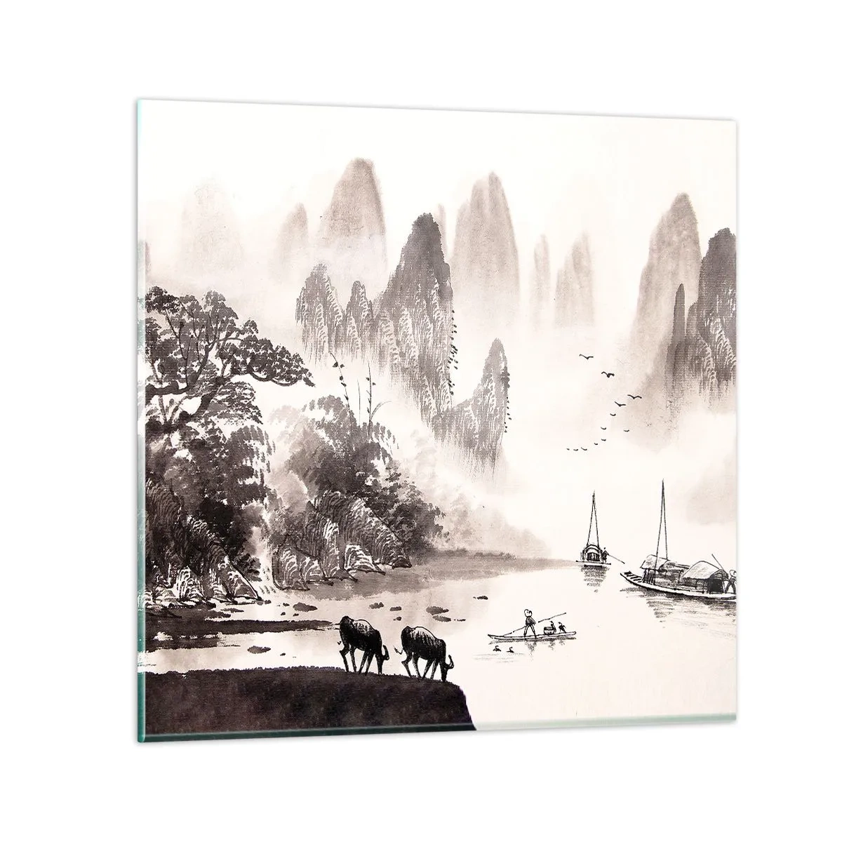 Impression sur verre - Image sur verre - Le quotidien exotique de l'Orient - 70x70 cm