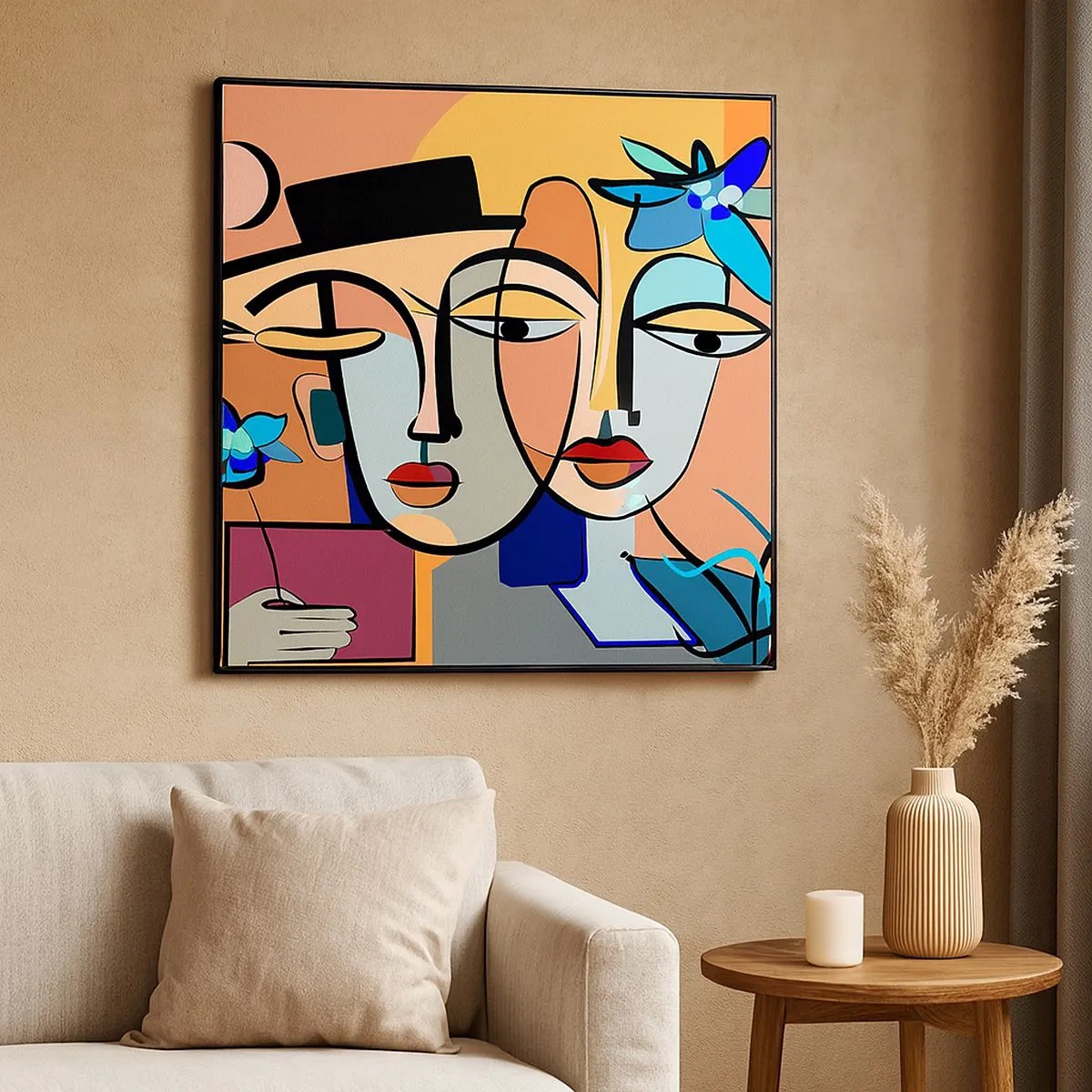 Impression sur toile - Image sur toile - Le Rendez-vous de Picasso - 30x30 cm