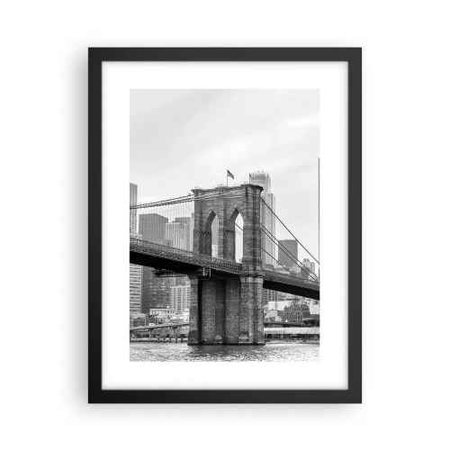 Affiche dans un cadre noir - Poster - Climat New-Yorkais - 30x40 cm