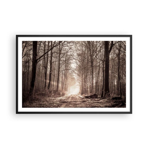 Affiche dans un cadre noir - Poster - Cathédrale de la forêt - 91x61 cm