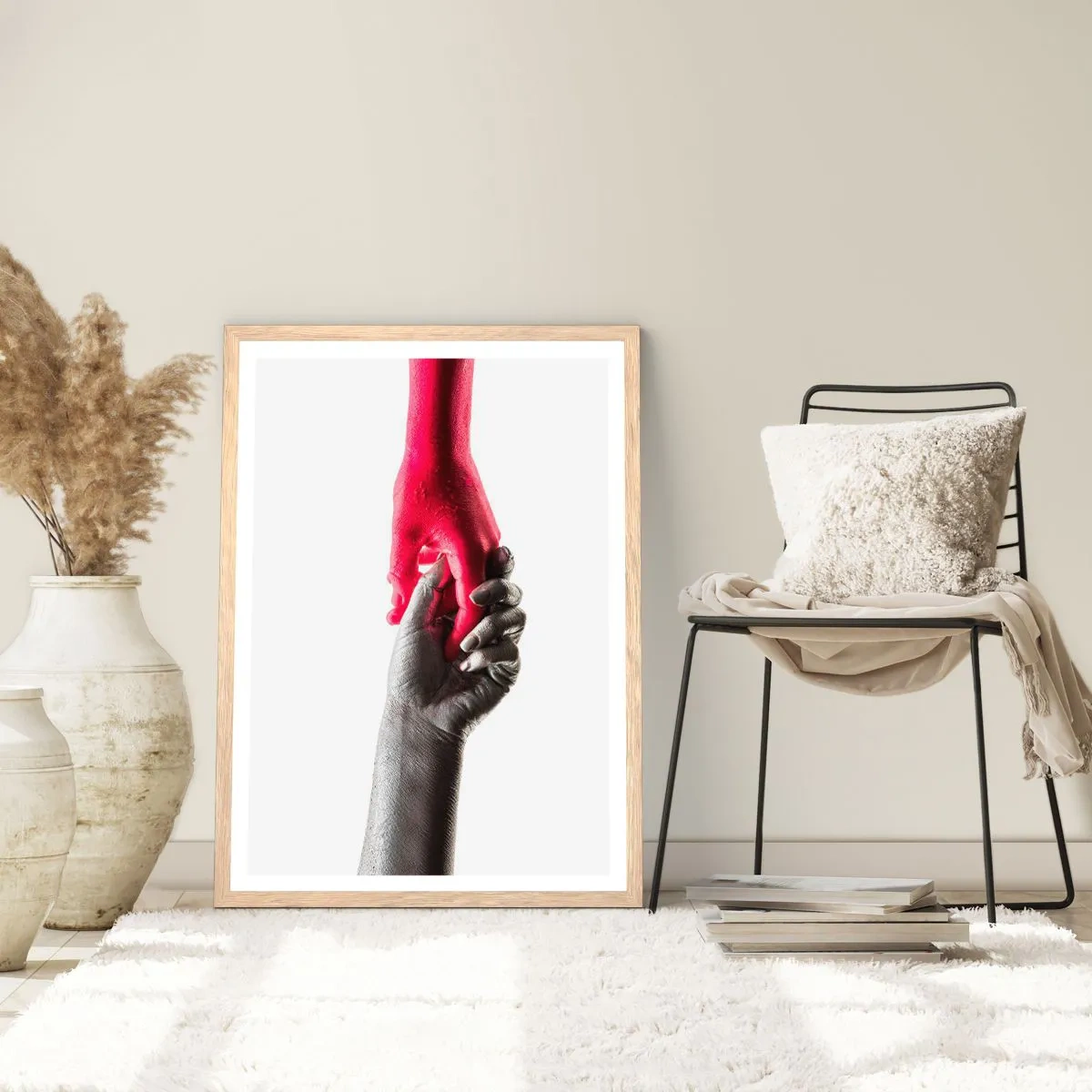 Affiche dans un chêne clair - Poster - Ensemble, bien que différents - 50x70 cm