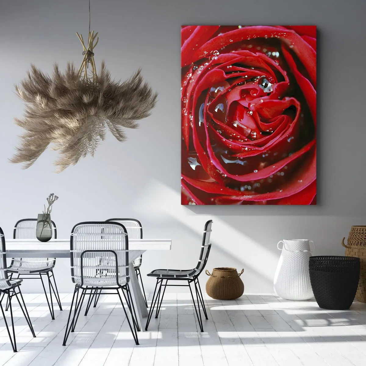 Impression sur toile - Image sur toile - Dans les gouttes de rosée - 55x100 cm