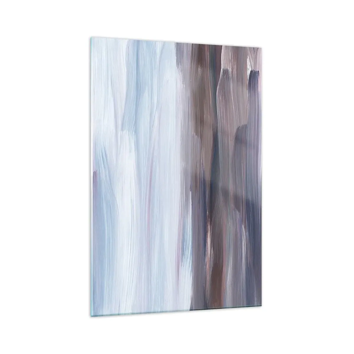 Impression sur verre - Image sur verre - Une abstraction subtile aux traits délicats dans des tons pastel. - 70x100cm - Éléments : eau - Décoration murale moderne pour le salon et la chambre ARTTOR