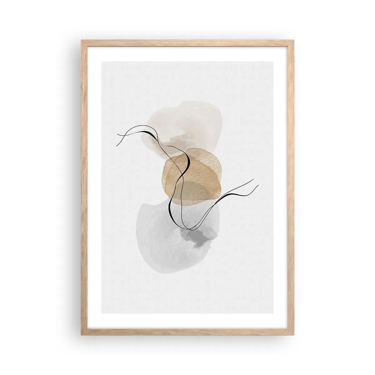 Affiche dans un chêne clair - Poster - Perles d'air - 50x70 cm