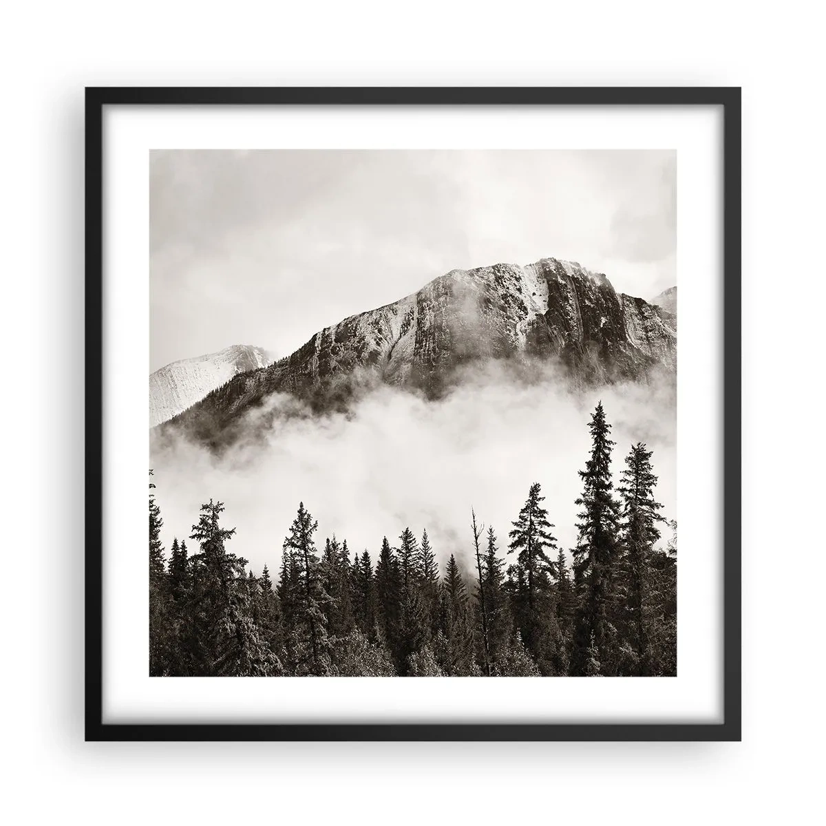 Affiche dans un cadre noir - Poster - Seigneur de granite - 50x50 cm