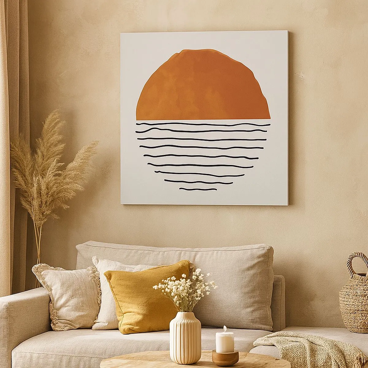 Impression sur toile - Image sur toile - Dans un climat japonnais - 30x30 cm