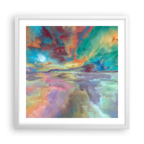 Affiche dans un cadre blanc - Poster - Deux paradis - 50x50 cm